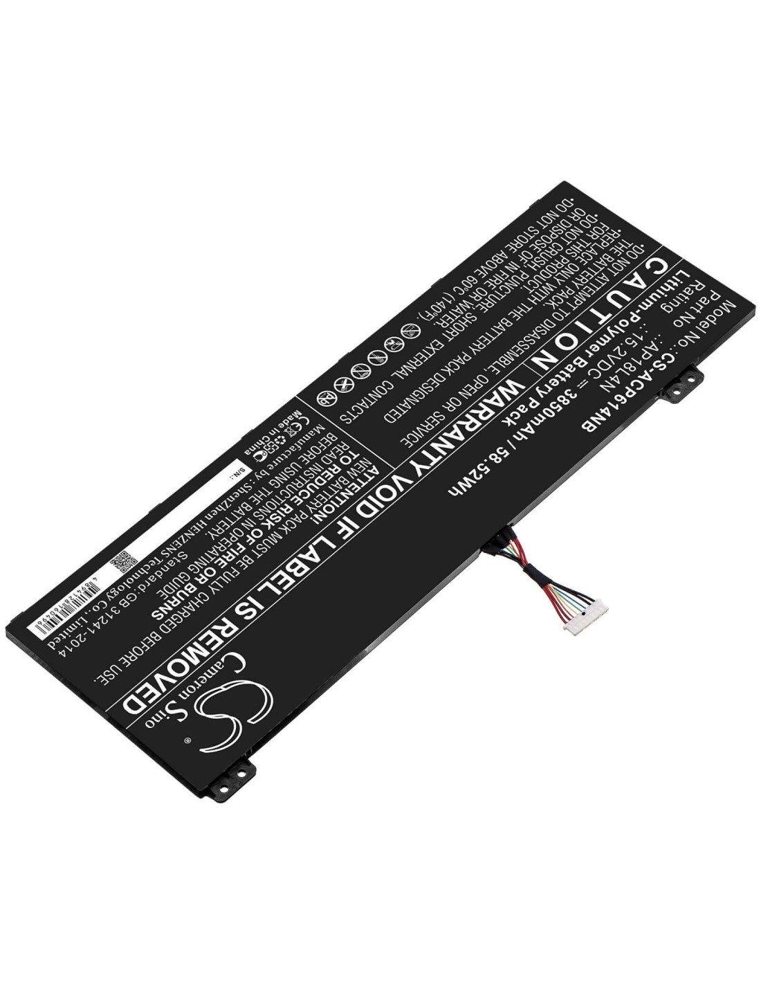 Battery for Acer, Nx.vl2cn.001, Nx.vl2cn.002, Tmp614-51-50aa 15.2V, 3850mAh - 58.52Wh