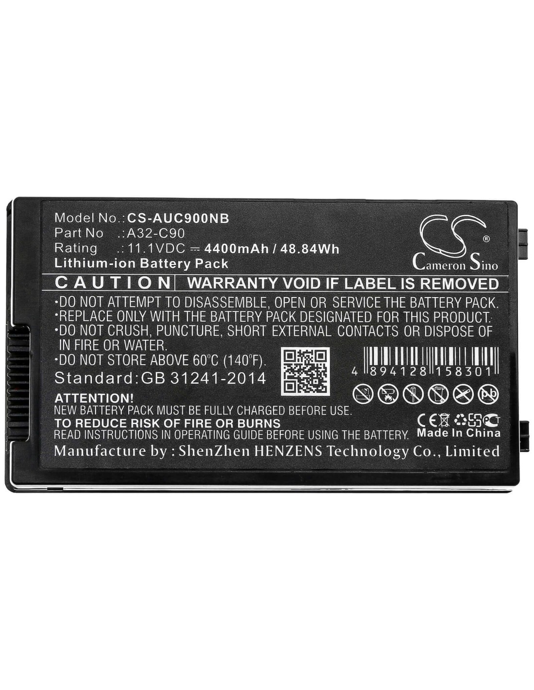 Battery for Asus, C90, C90a, C90p 11.1V, 4400mAh - 48.84Wh