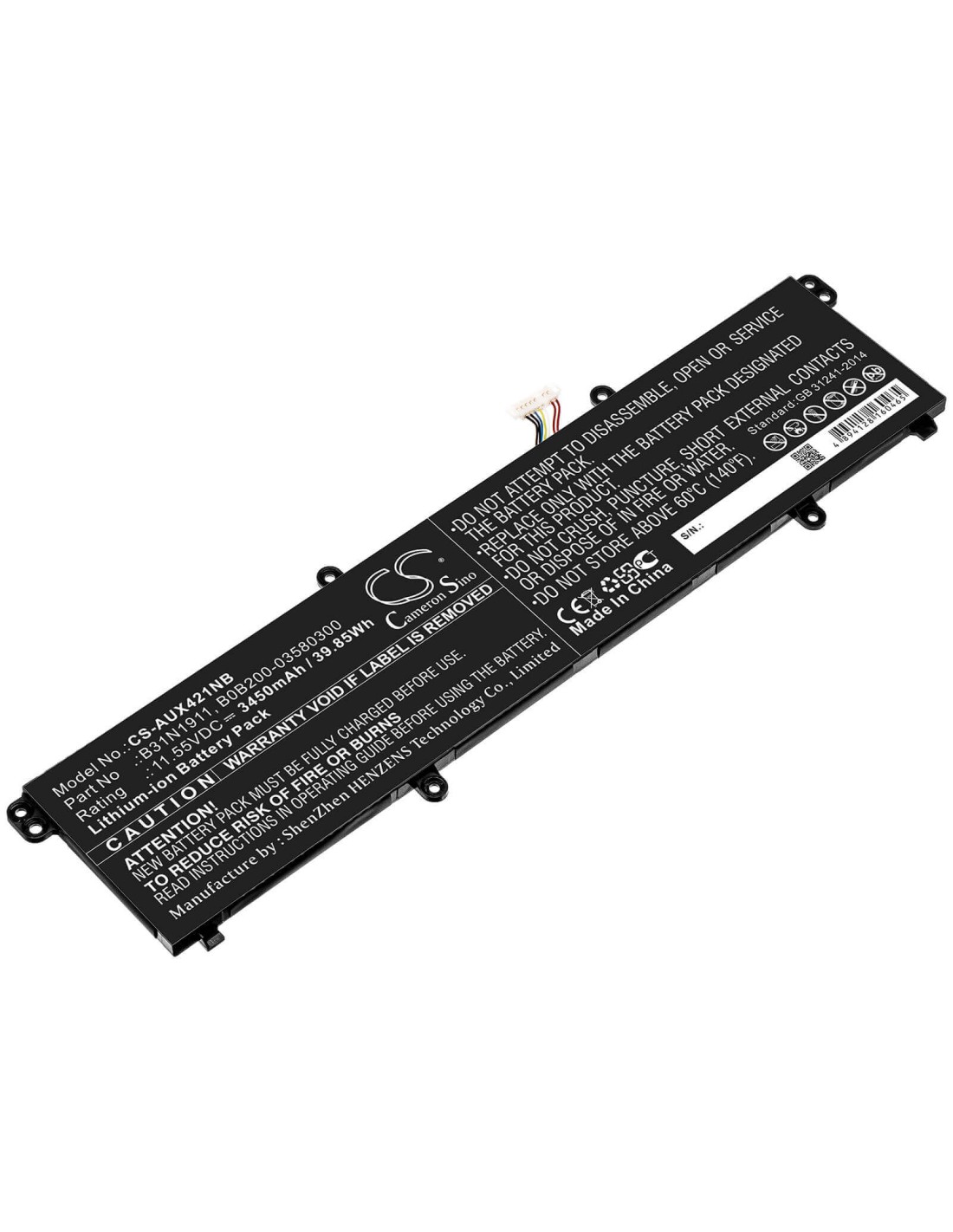Battery for Asus, A413ff, F413ff, K433fa 11.55V, 3450mAh - 39.85Wh