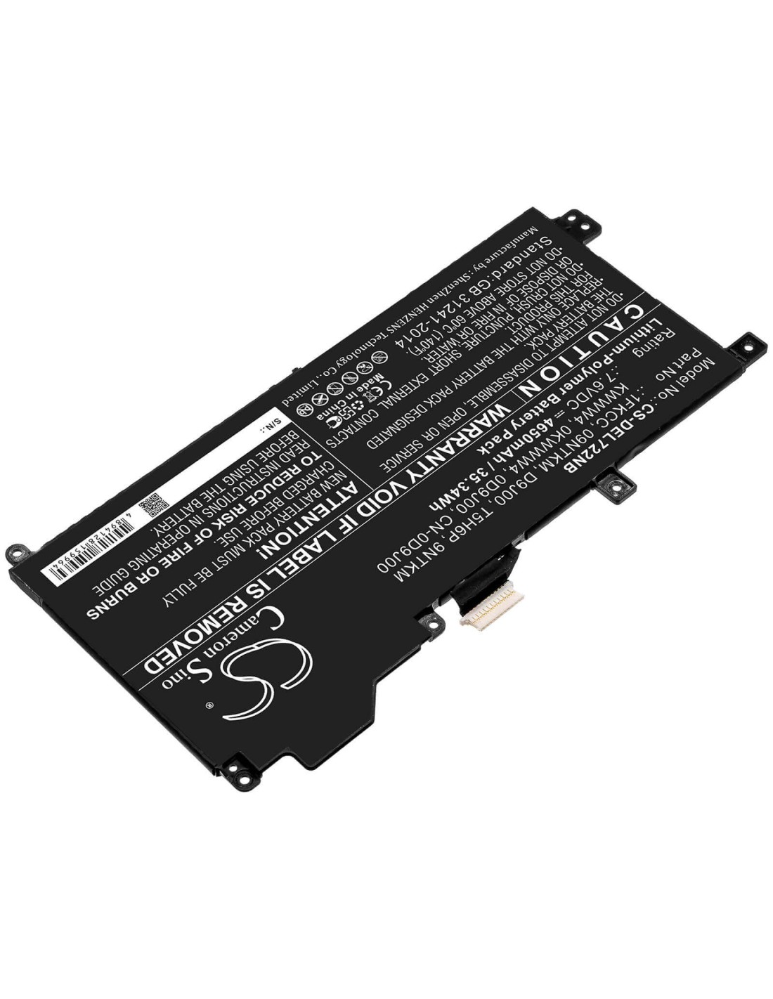 Battery for Dell, Latitude 12 7200, Latitude 7200 2-in-1 7.6V, 4650mAh - 35.34Wh