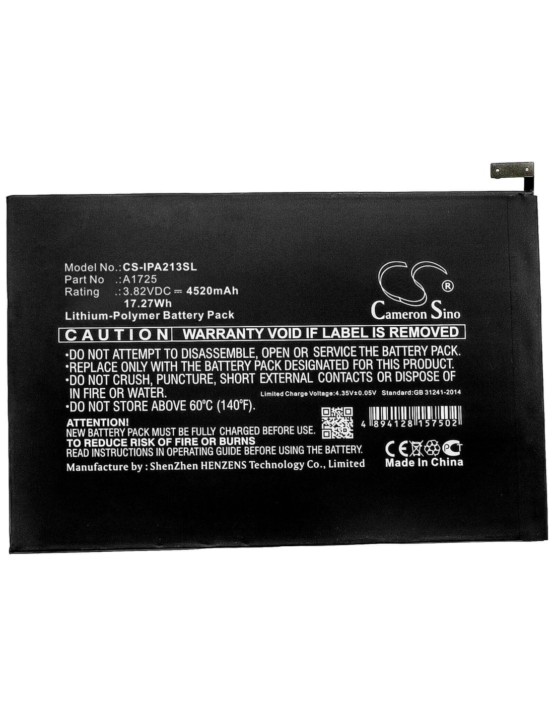 Battery for Apple, A2124, A2126, A2133 3.82V, 5120mAh - 19.56Wh