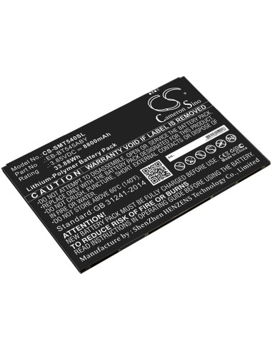 Battery for Samsung, Sm-t540, Sm-t545, Sm-t547 3.85V, 8800mAh - 33.88Wh