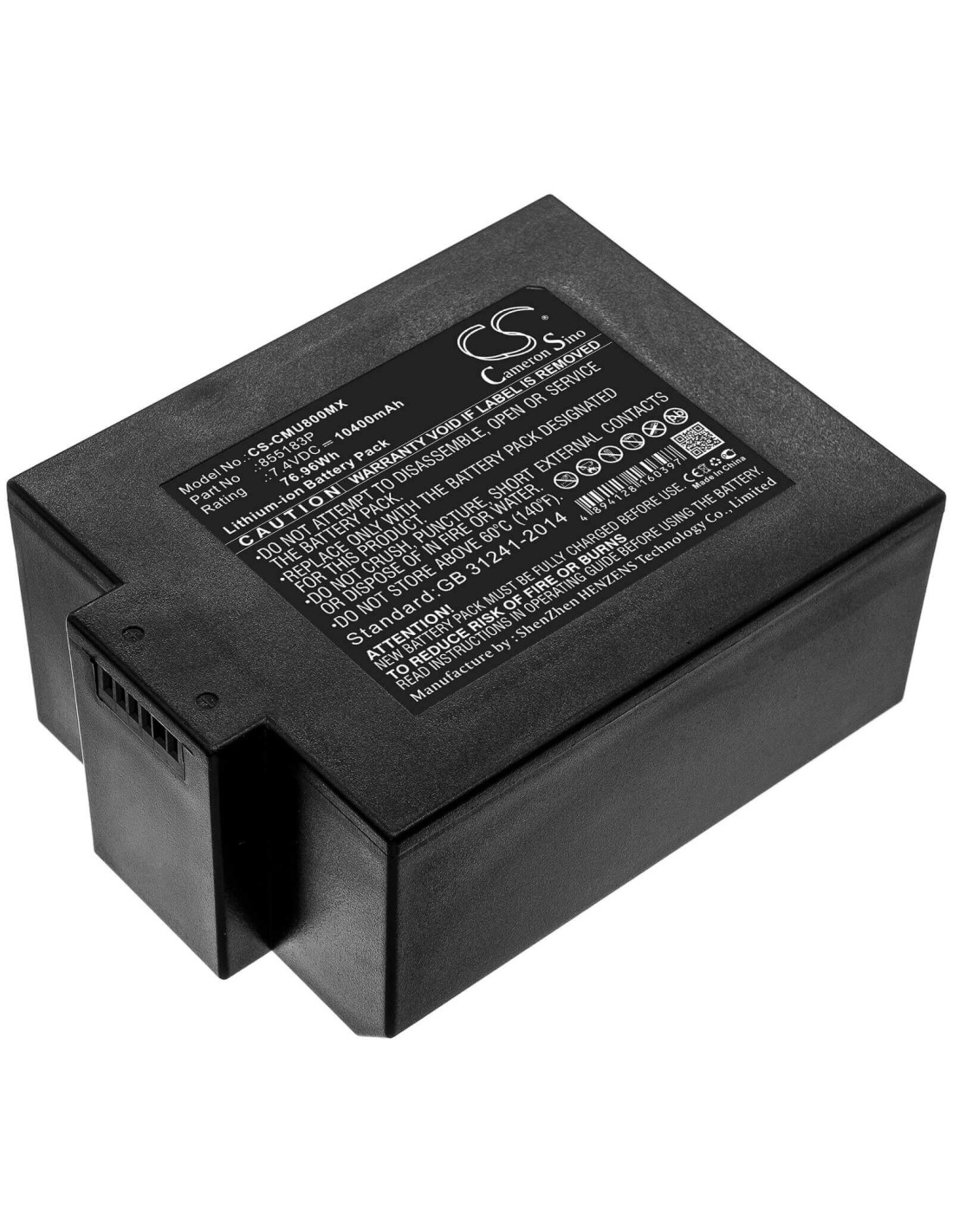 Battery for Contec, Cms8000 Icu Patient Monitor 7.4V, 10400mAh - 76.96Wh