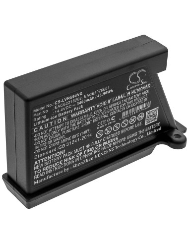 Battery for Lg, Hombot R66803vmnp, Hombot Vcarpetx, Hombot Vhombot1 14.4V, 3400mAh - 48.96Wh