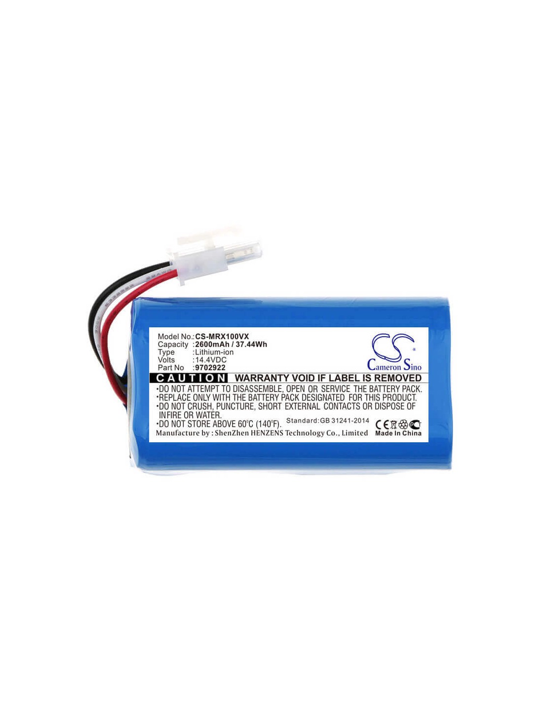 Battery for Miele, Rx1-sjql0, Scout Rx1 14.4V, 2600mAh - 37.44Wh