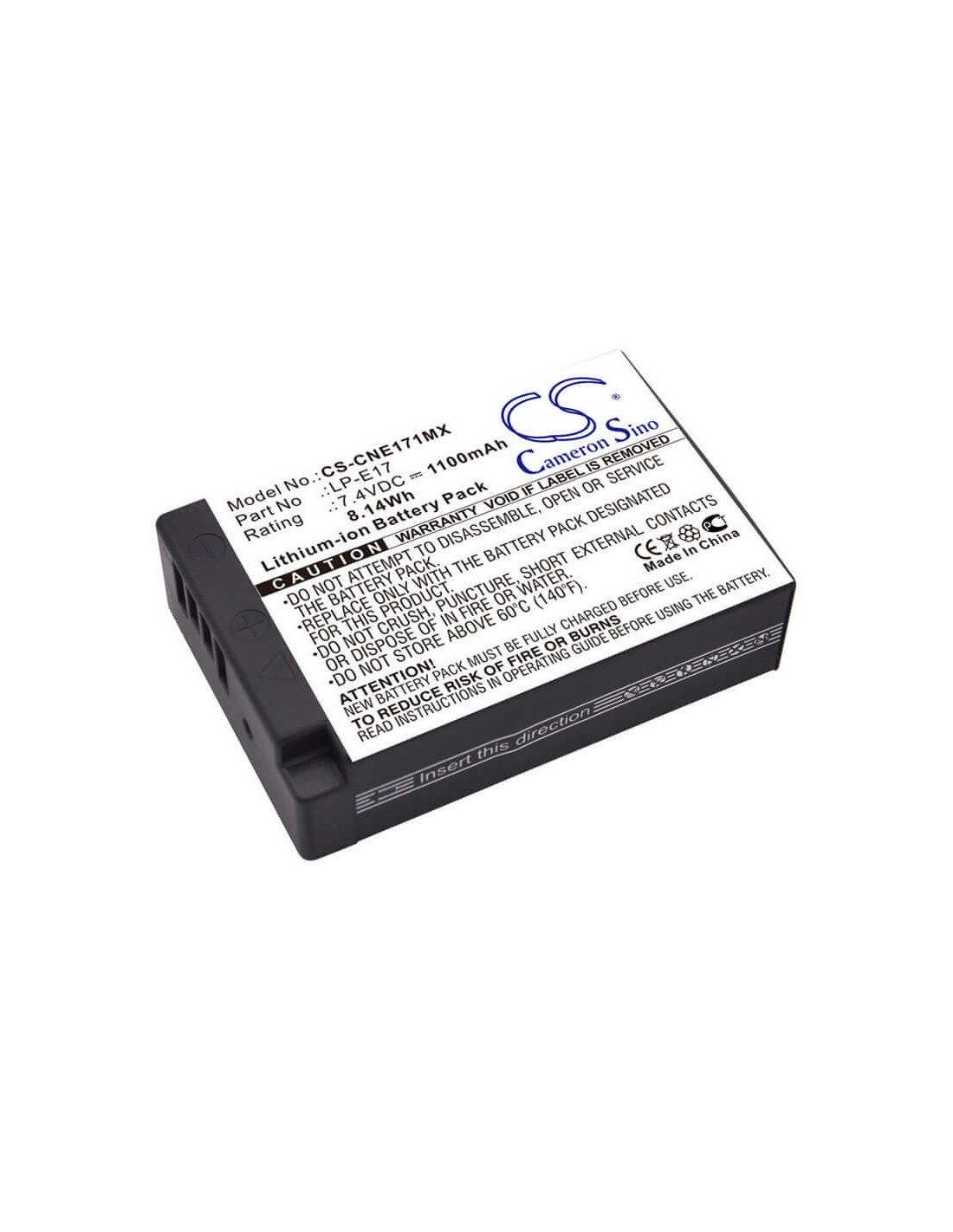 Battery for Canon, Eos 200d, Eos 750d, Eos 760d 7.4V, 1100mAh - 8.14Wh
