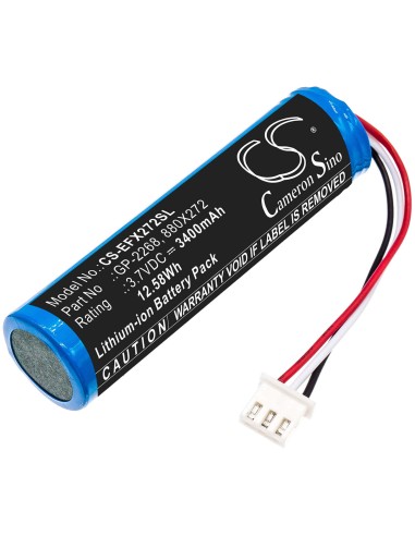 Battery for Exfo, Ex1 3.7V, 3400mAh - 12.58Wh