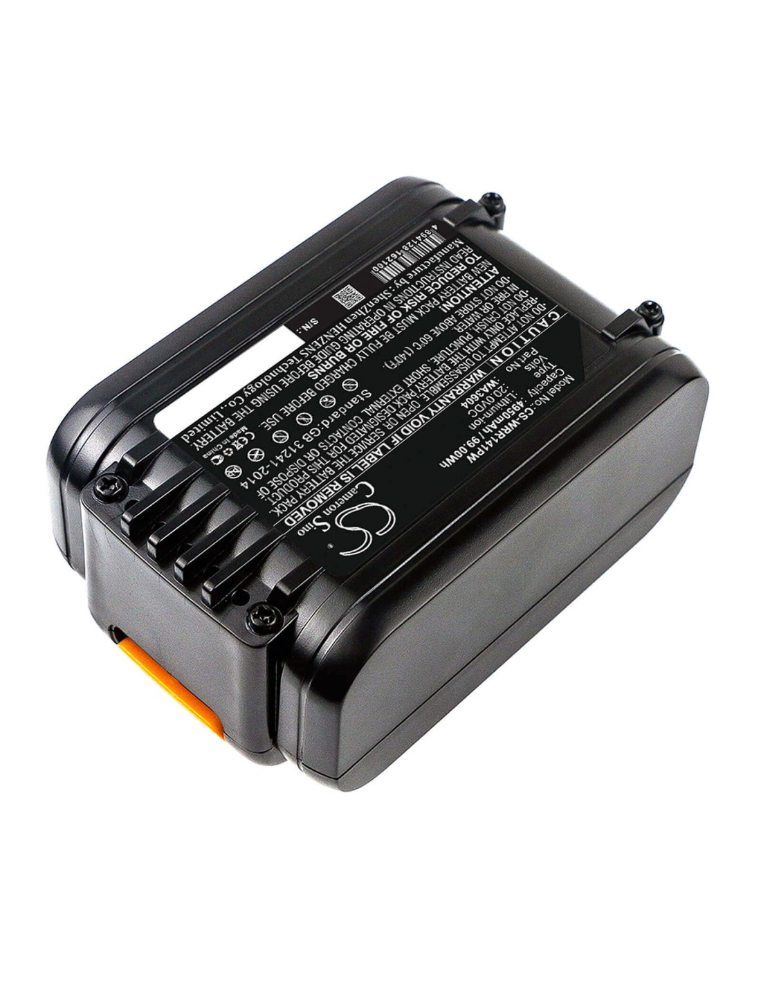 Battery for Worx, Wr141, Wr141e 20V, 4950mAh - 99.00Wh