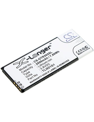 Battery for Alcatel, 5005r, Insight 3.8V, 2000mAh - 7.60Wh