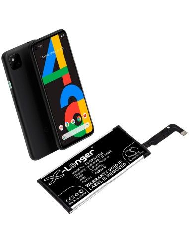 Battery for Google, Pixel, 4a 3.85V, 3050mAh - 11.74Wh