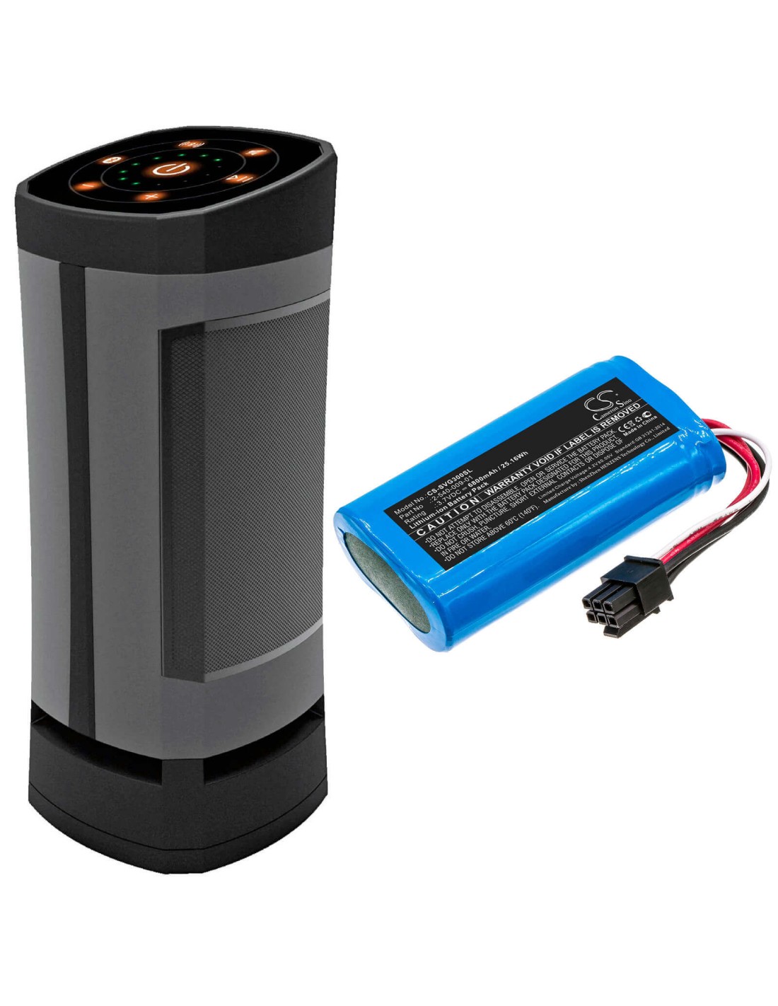 Battery for Soundcast, 21391-vgbt03a, Sud-vgbt03a, Vg3 3.7V, 6800mAh - 25.16Wh