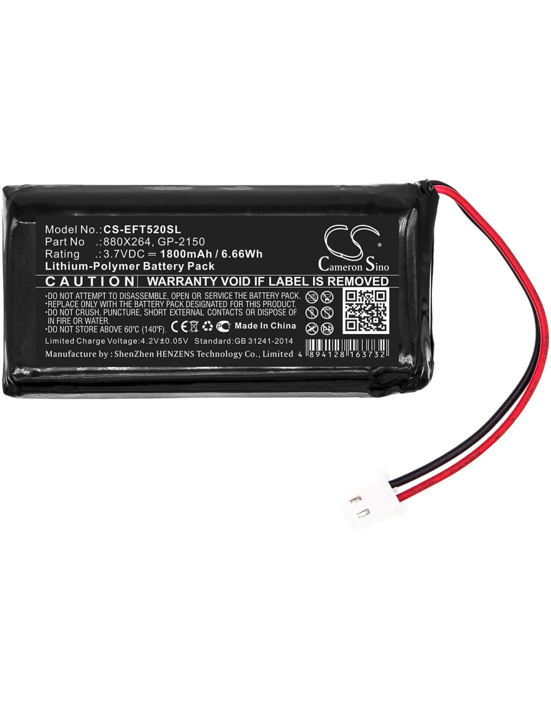 Battery for Exfo, Fot-5200 3.7V, 1800mAh - 6.66Wh