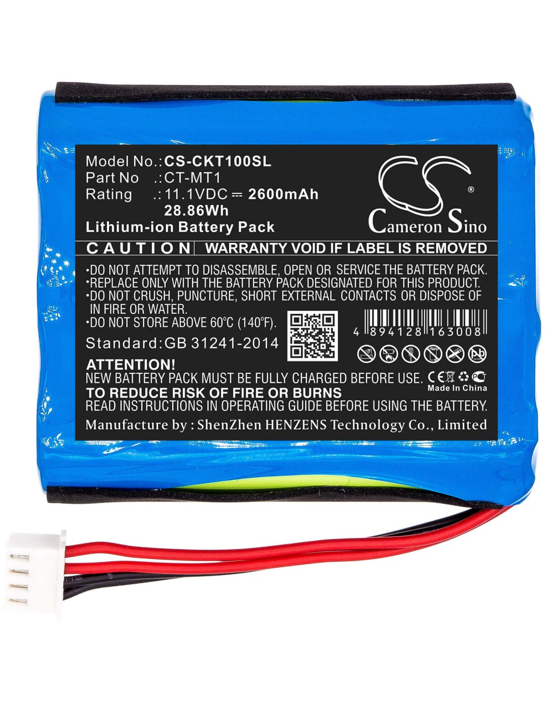 Battery for Clarke-tech, Ct, Triple, Tecatel 11.1V, 2600mAh - 28.86Wh