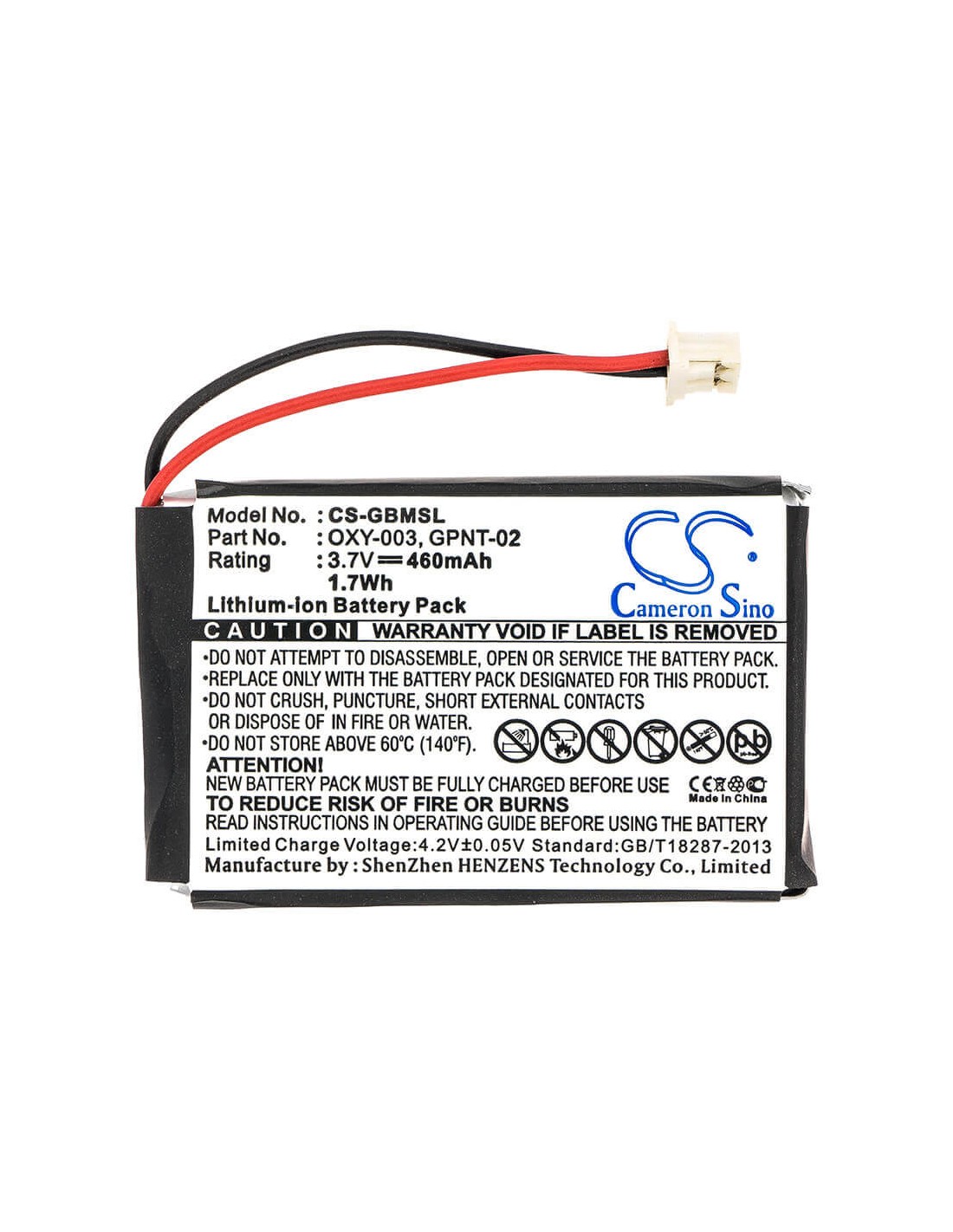 Battery for Nintendo, Game Boy Micro, Oxy-001 3.7V, 460mAh - 1.70Wh
