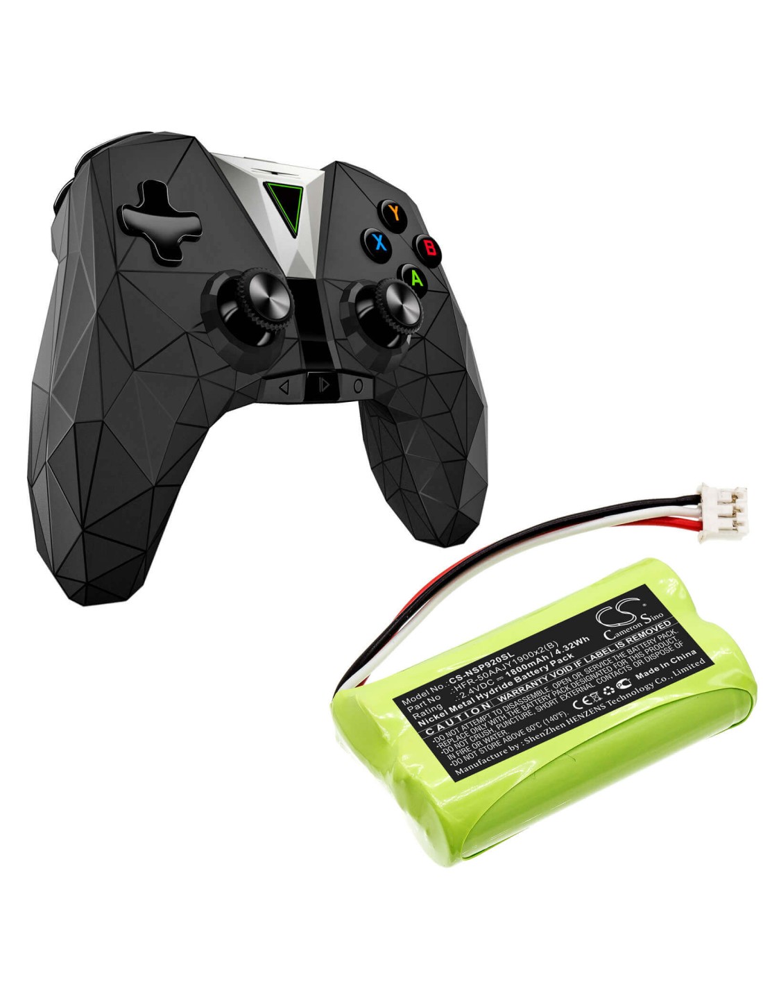 Battery for Nvidia, P2920, Shield Game Controller, Shield Tv Game Controller 2.4V, 1800mAh - 4.32Wh