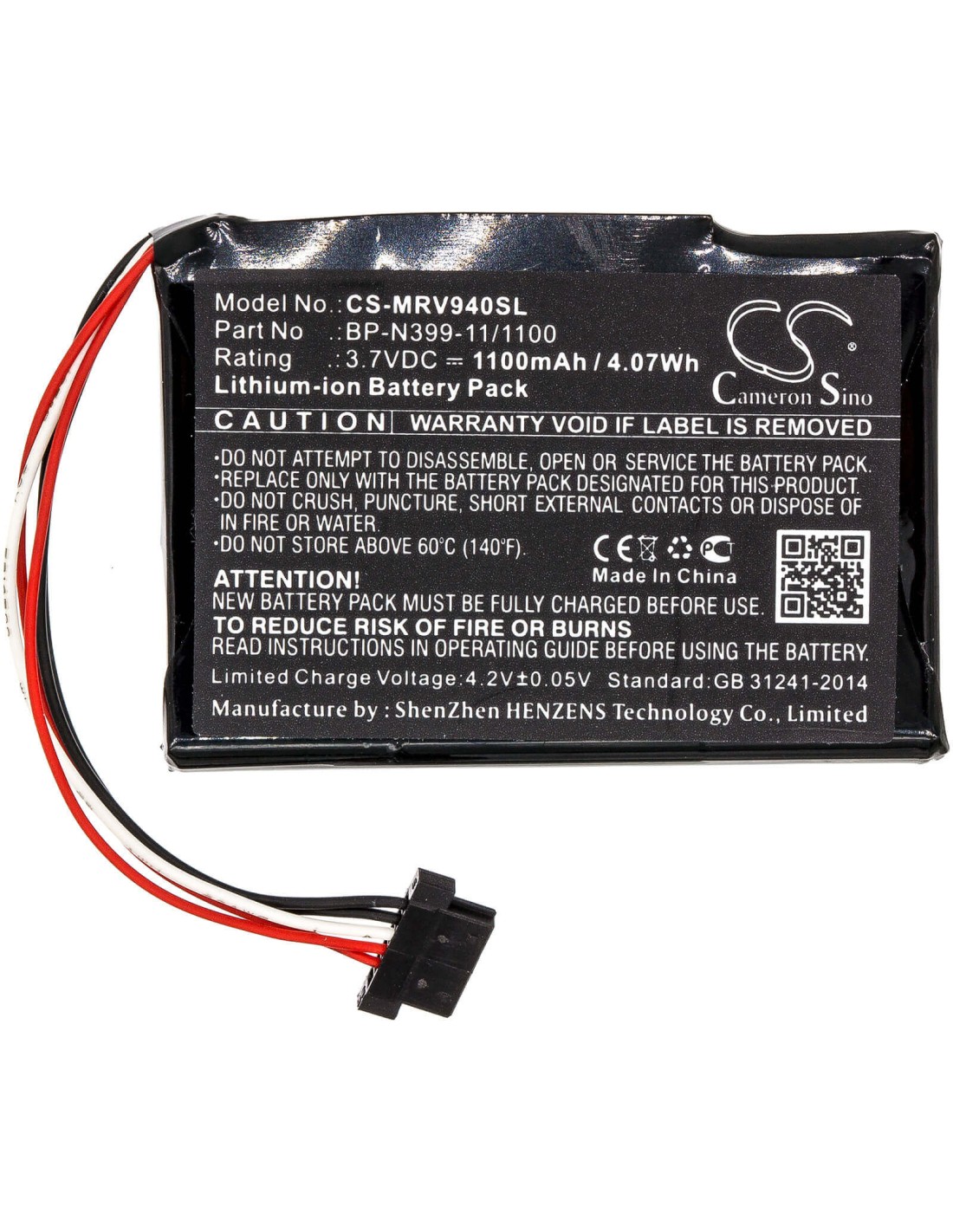 Battery for Magellan, Roadmate Rv 9490t-lmb 3.7V, 1100mAh - 4.07Wh