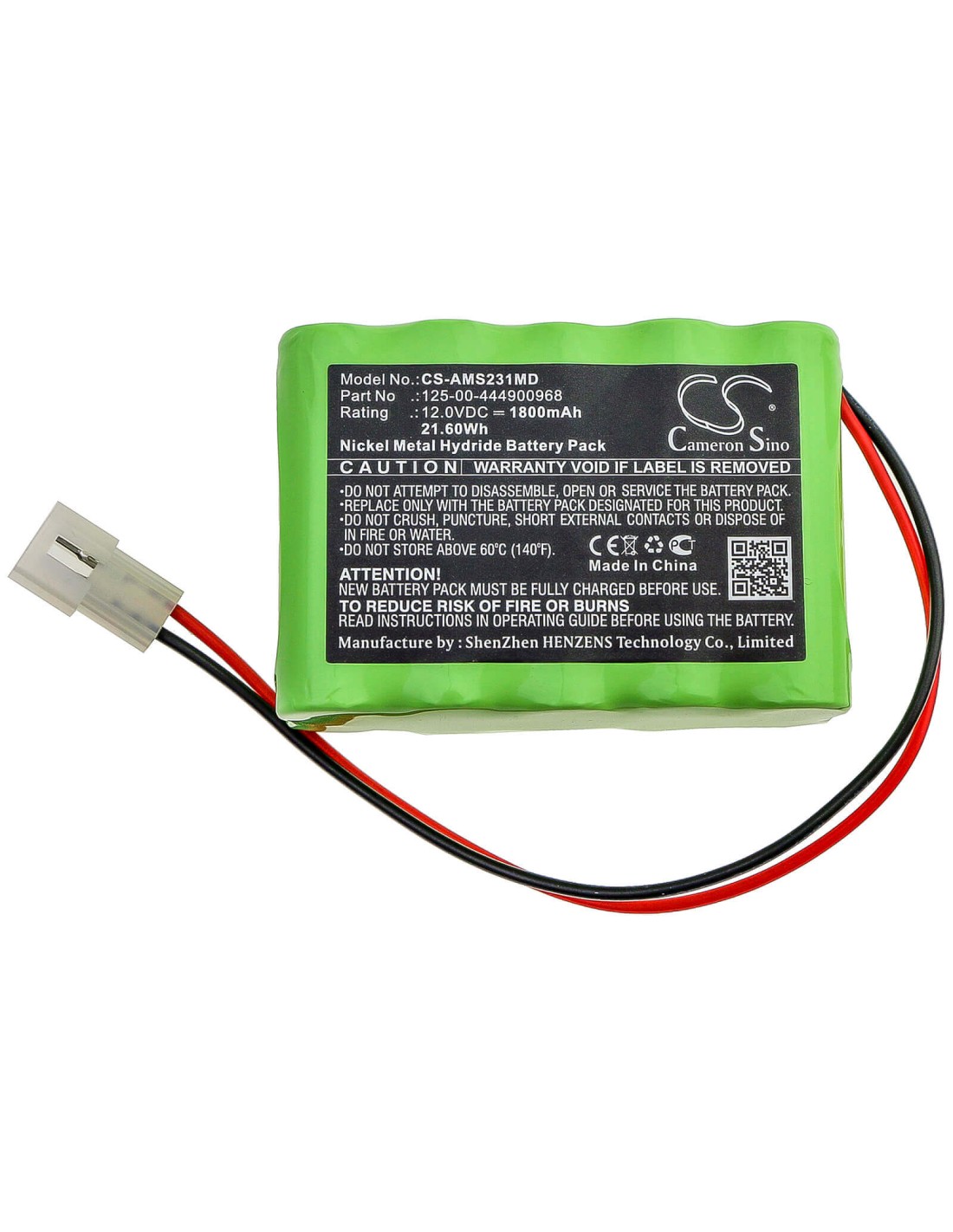 Battery for Alaris Medicalsystems, Infusion Pump 231, Infusion Pump 531 12V, 1800mAh - 21.60Wh