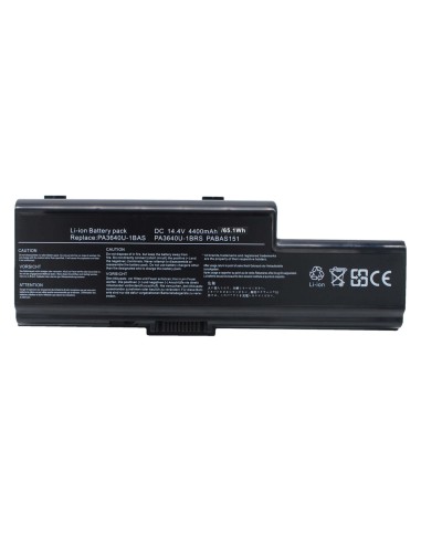 Battery for Toshiba, Qosmio F50, Qosmio F50-01u, Qosmio F501 14.4V, 4400mAh - 63.36Wh