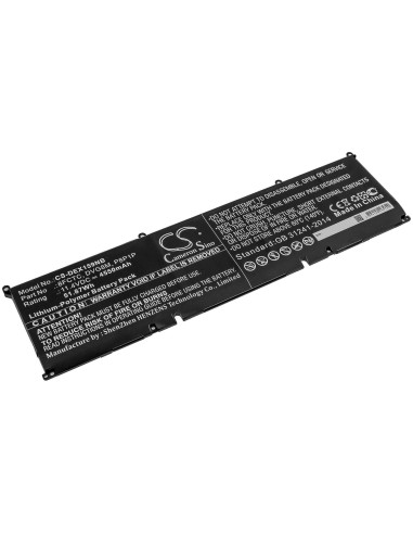 Battery for Dell, Xps 15 9500, Xps 15-9500-r1505s, Xps 15-9500-r1845s 11.4V, 4550mAh - 51.87Wh