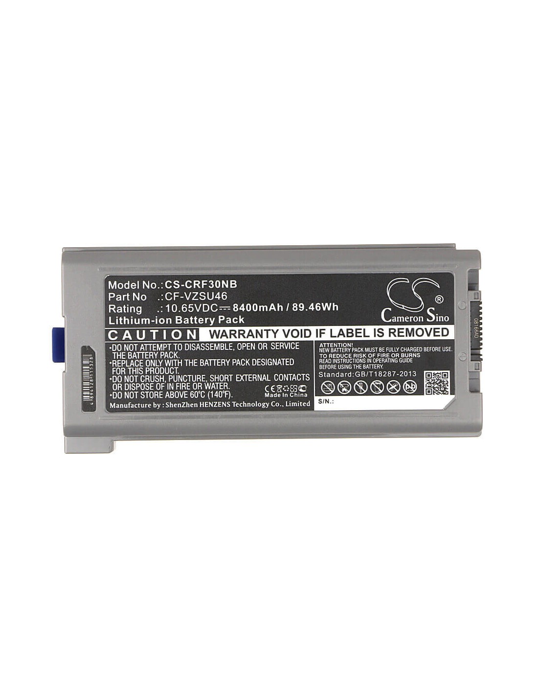 Battery for Panasonic, Cf-30, Cf-30ctqazbm, Cf-31 10.65V, 8400mAh - 89.46Wh