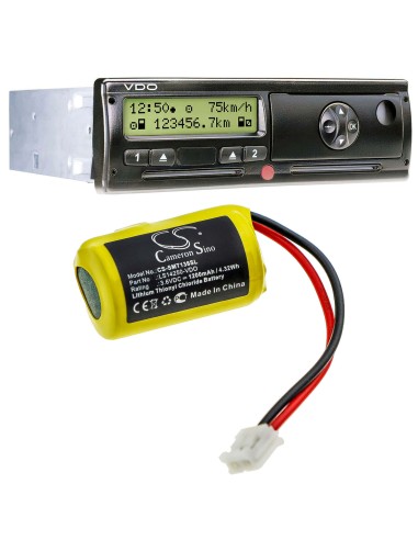 Battery for Siemens, Vdo Digital Tachograph Dtco 1381 3.6V, 1200mAh - 4.32Wh