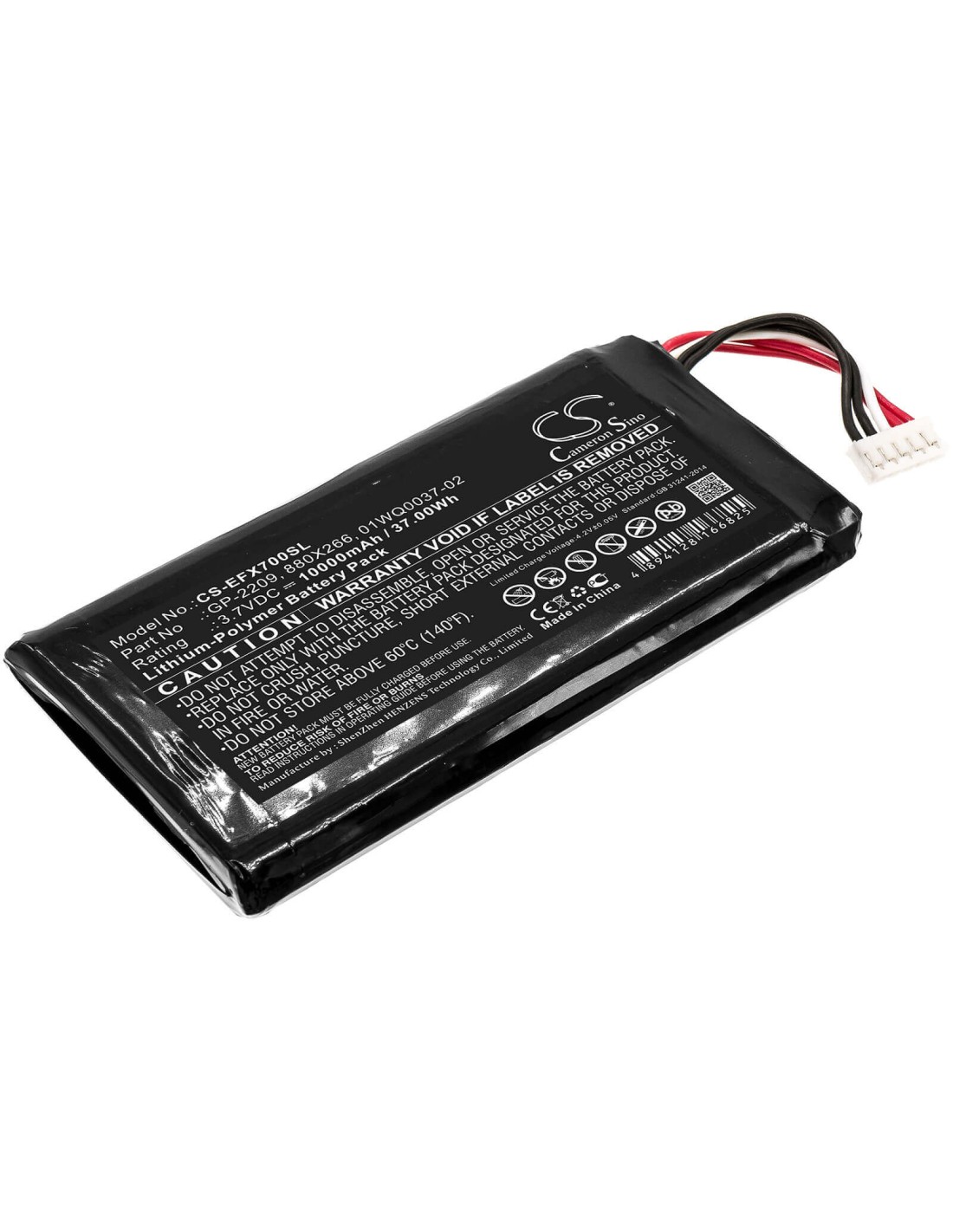 Battery for Exfo, Max-700, Max-700b/c, Max-900 3.7V, 10000mAh - 37.00Wh