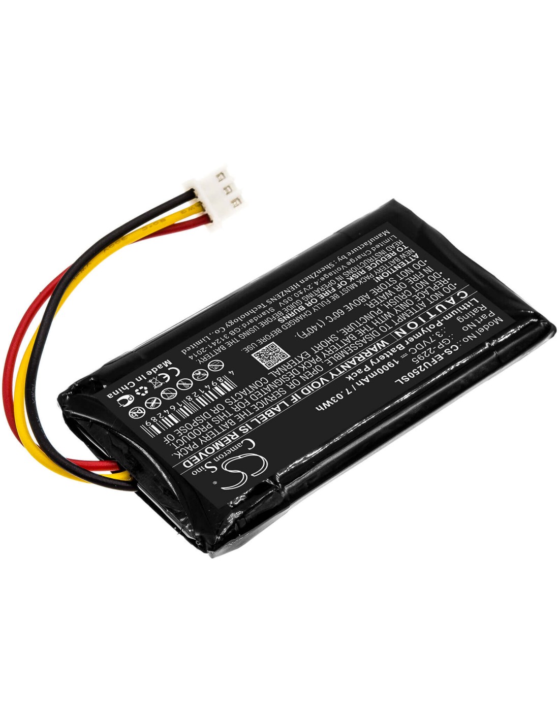 Battery for Exfo, Px1, Px1-h-pro-foas-u25, Px1-s-pro-foas-u25 3.7V, 1900mAh - 7.03Wh