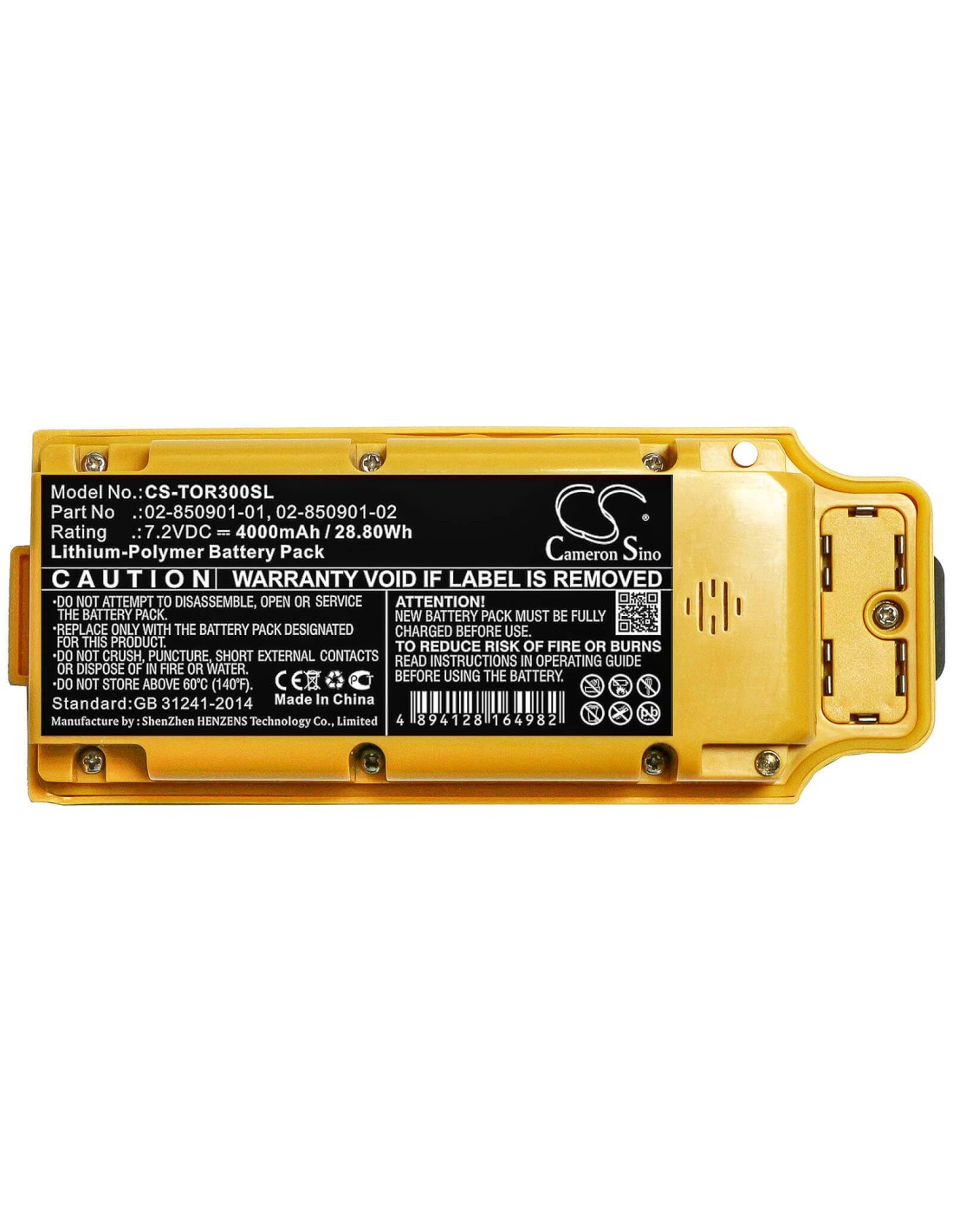 Battery for Topcon, Gr-3, Gr-5 7.2V, 4000mAh - 28.80Wh
