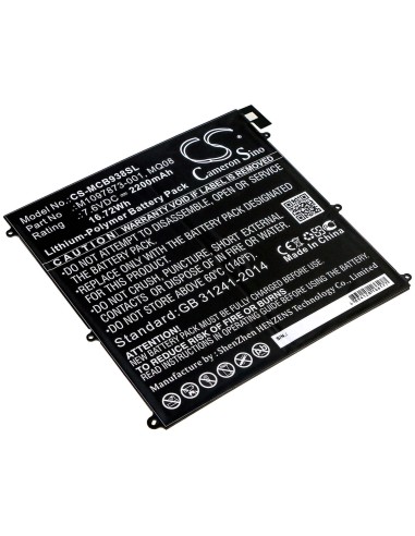 Battery for Microsoft, Surface Book 1938 7.6V, 2200mAh - 16.72Wh