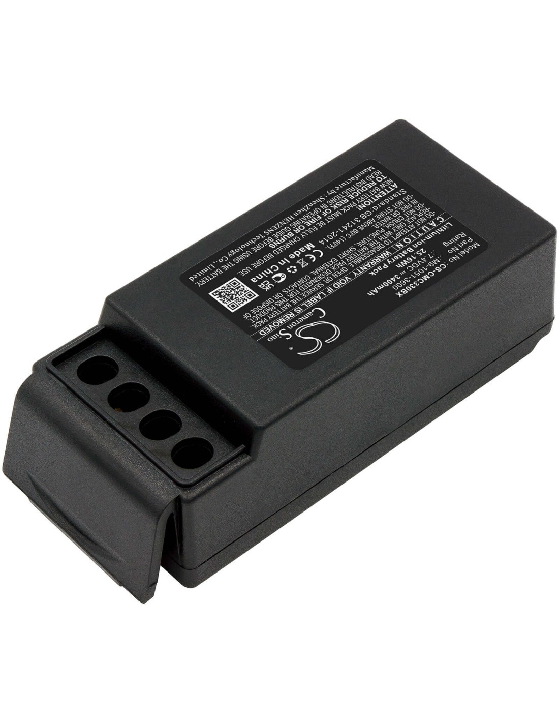 Battery for Cavotec, Mc3300 7.4V, 3400mAh - 25.16Wh