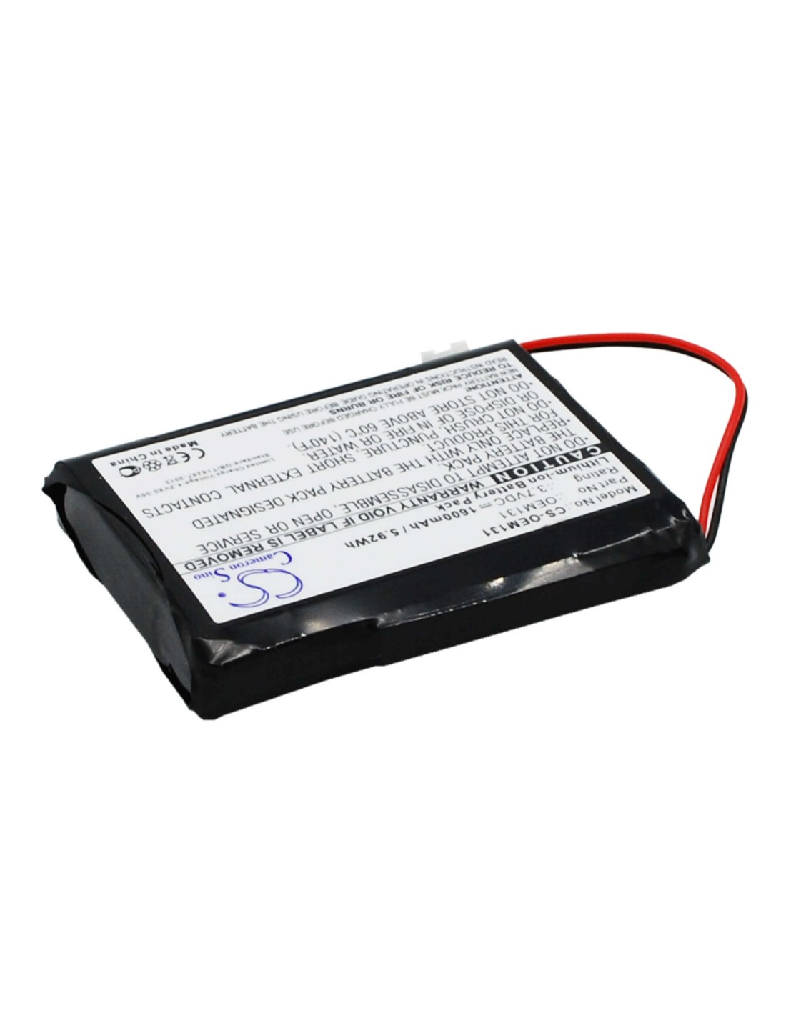 Battery for Cameron Sino, Custom Battery Packs 3.7V, 1600mAh - 5.92Wh