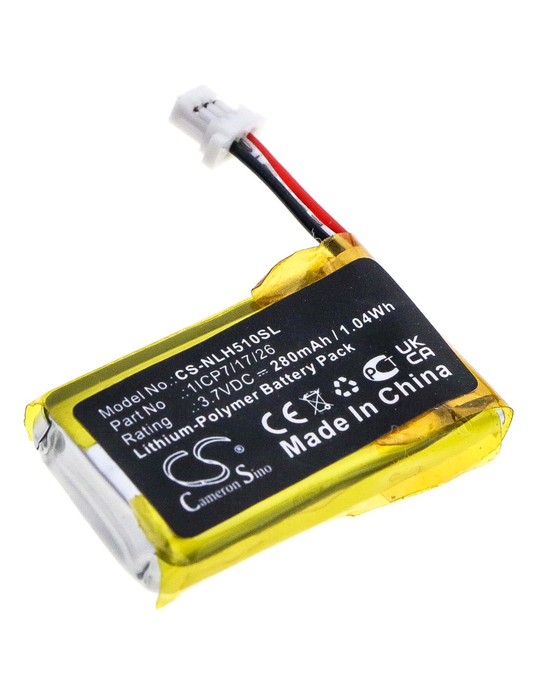 Battery for Nest, C1241290, Hello, Nc5100us 3.7V, 280mAh - 1.04Wh