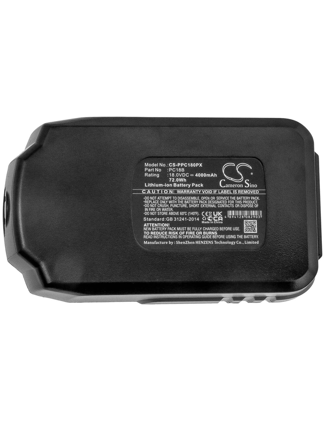 Battery for Porter Cable, Pc18ag, Pc18al, Pc18chd 18V, 4000mAh - 72.00Wh