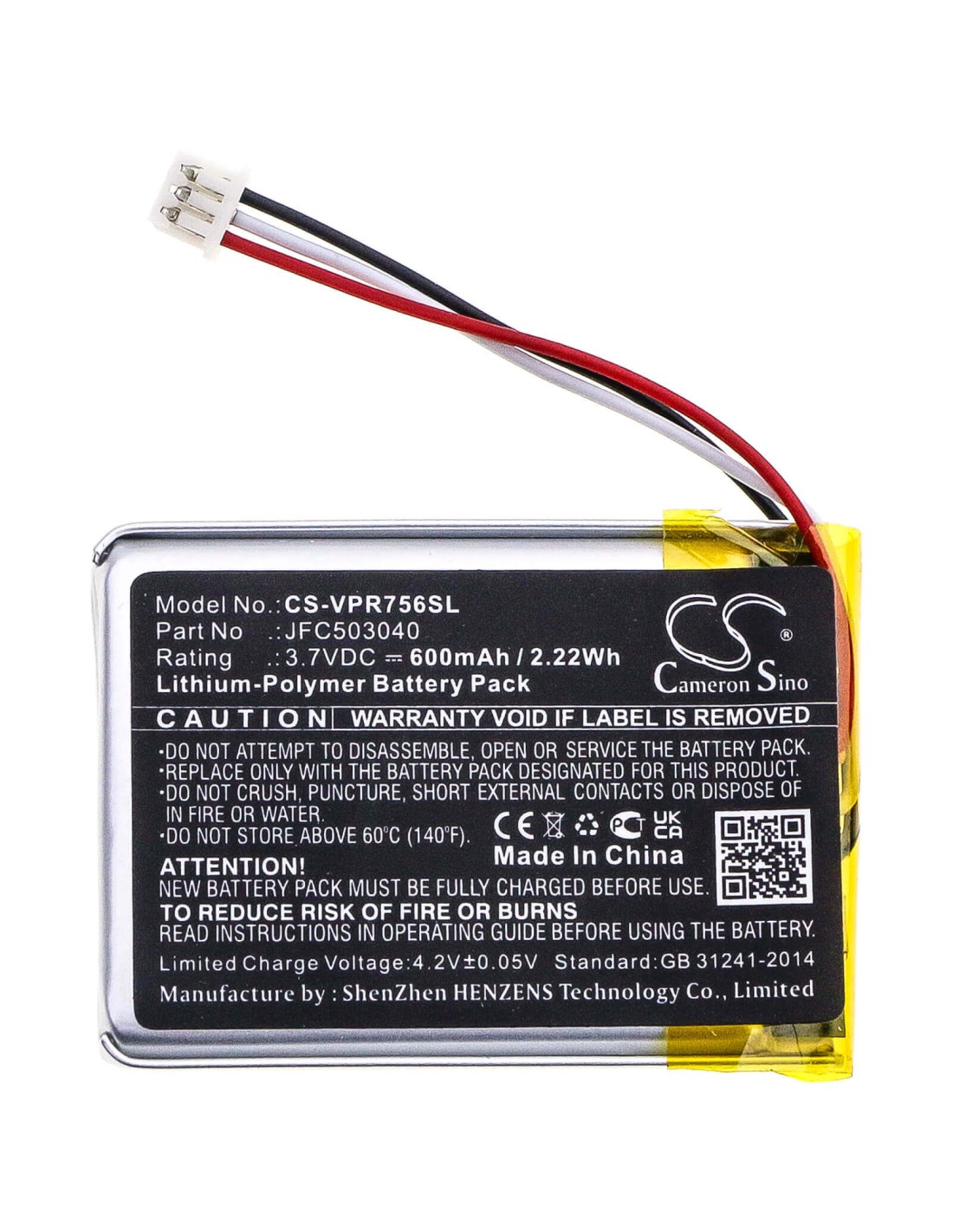 Battery for Clifford, 7541x 3.7V, 600mAh - 2.22Wh