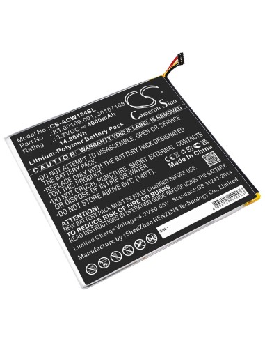 Battery for Acer, A1-840-131u, A1-840-16pt, A1-840fhd-10g2 3.7V, 5000mAh - 18.50Wh