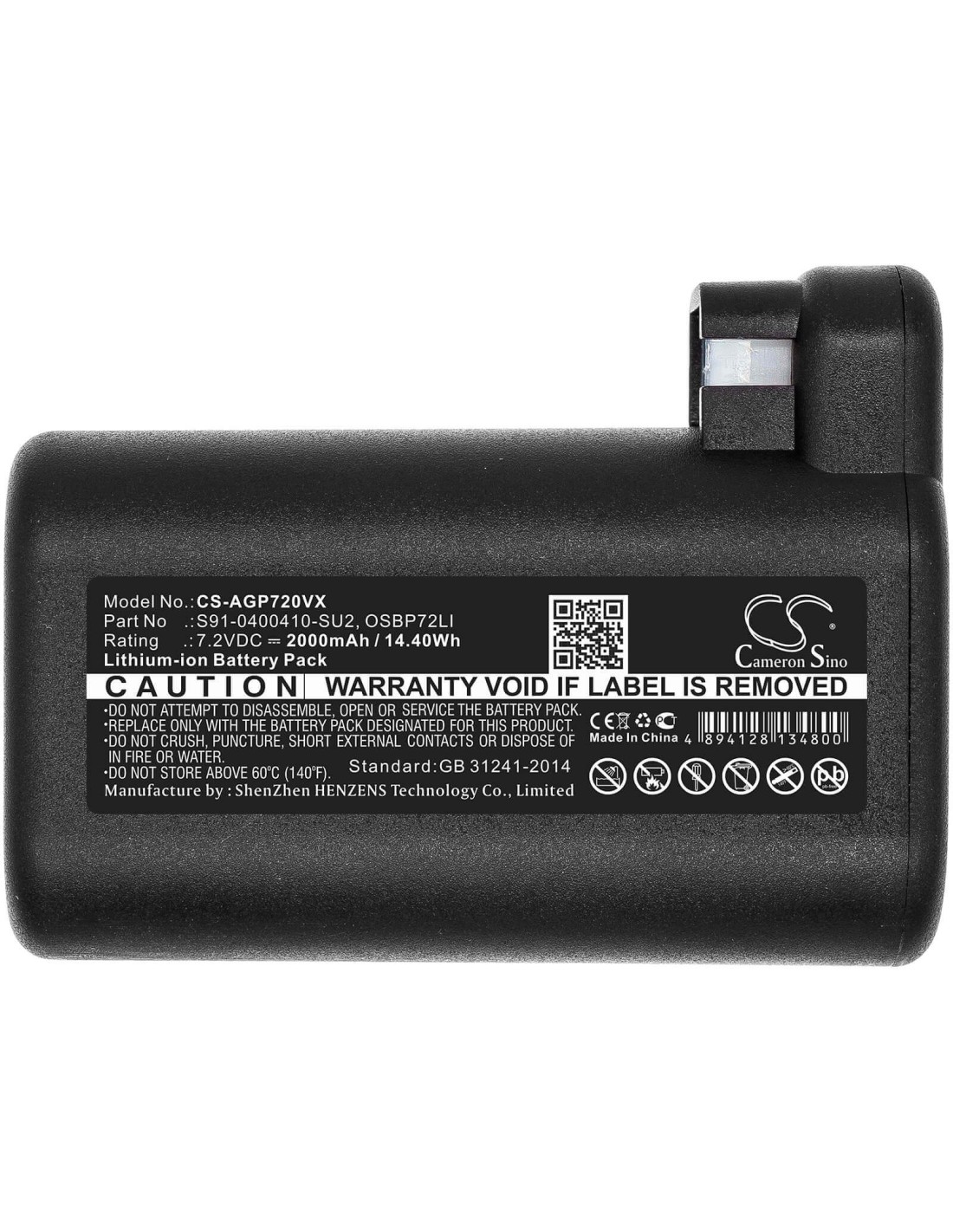 Battery for Aeg, 900258195, 900277268, 900277283 7.2V, 2000mAh - 14.40Wh