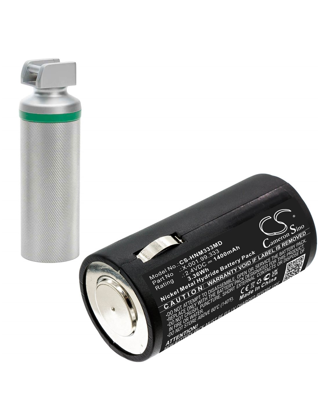 2.4V, 1400mAh, Ni-MH Battery fits Heine, Old S2z Handles, 3.36Wh