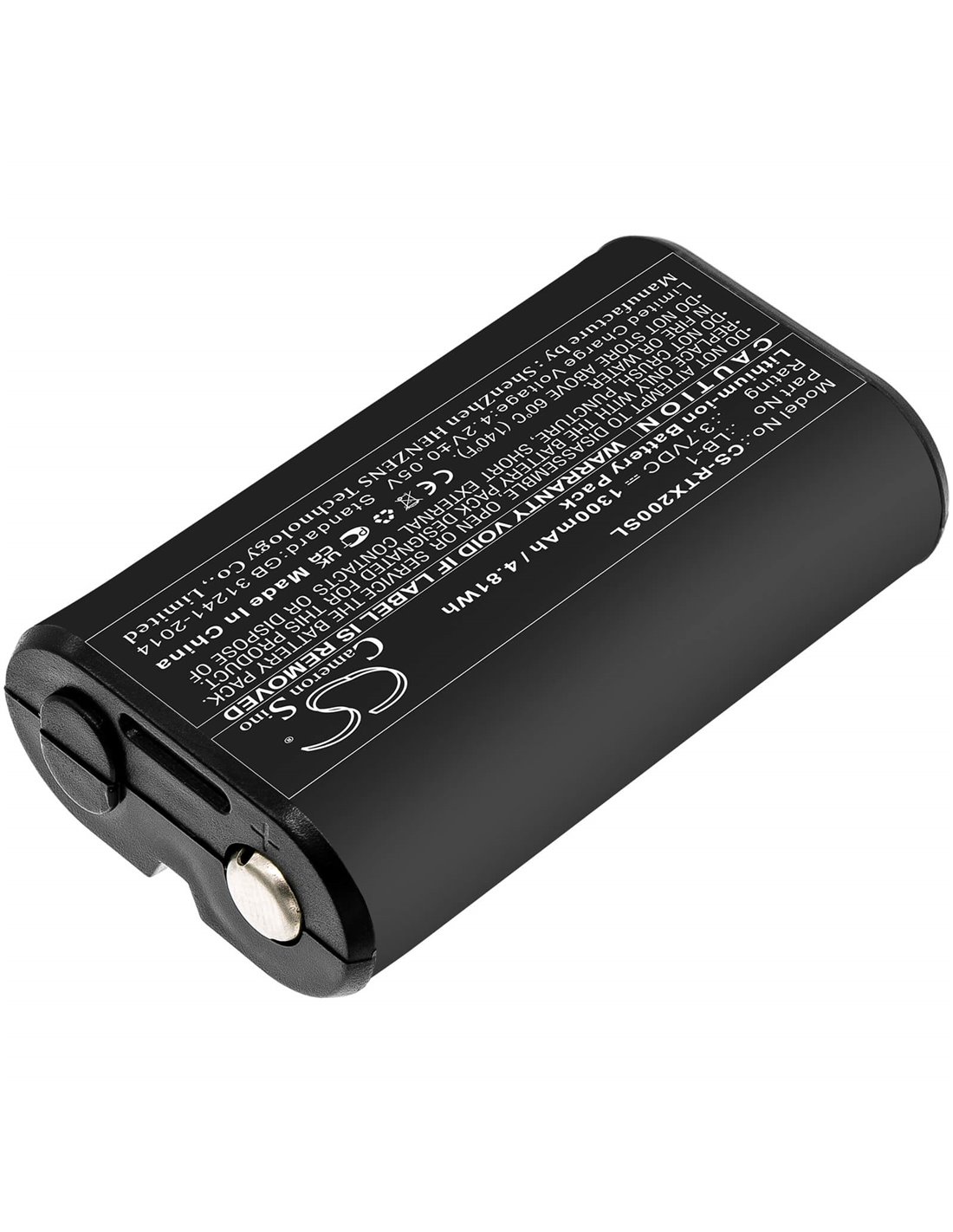 3.7V, 1300mAh, Li-ion Battery fits Rode, Performer Tx-m2, Videomic Pro+, 4.81Wh