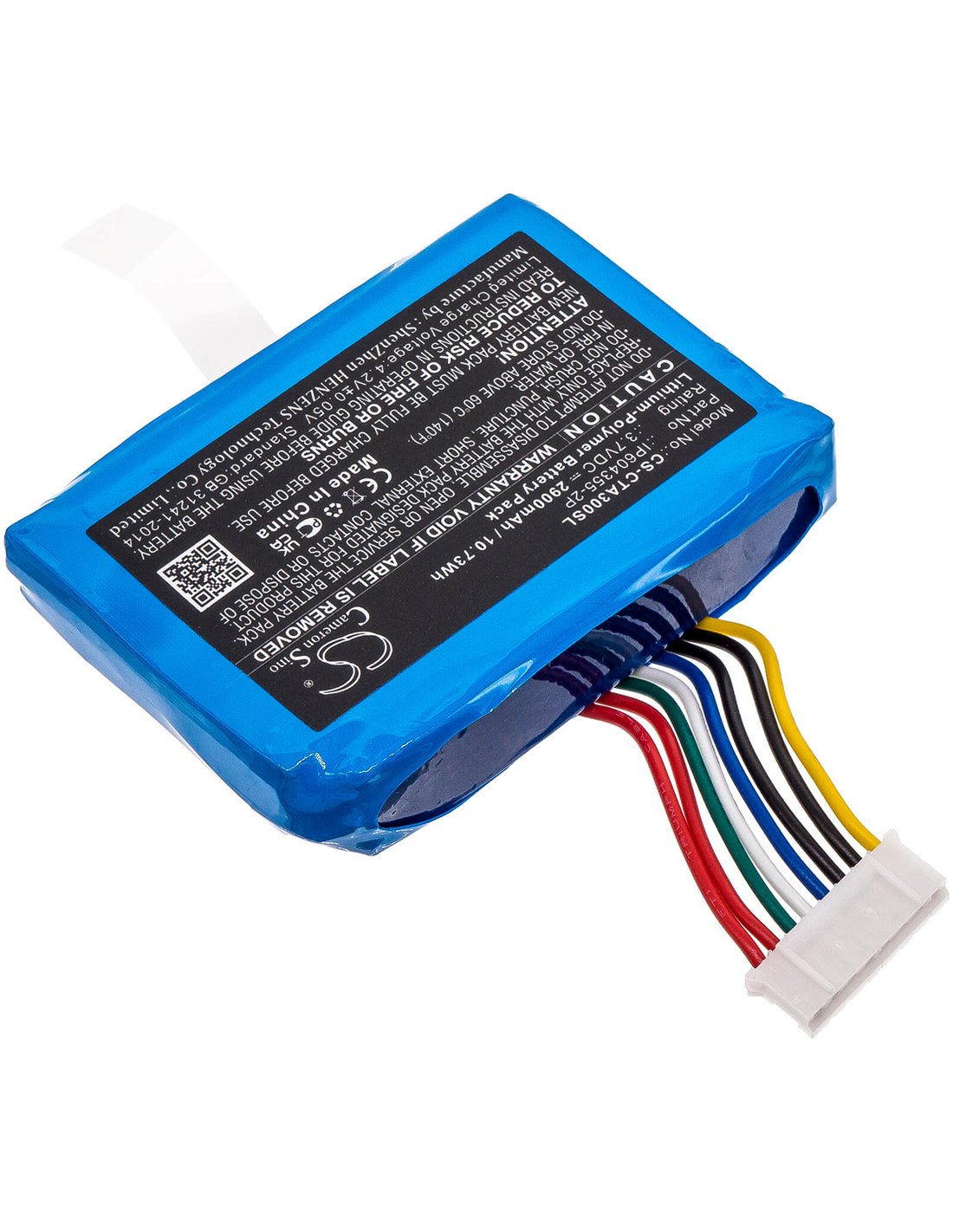 3.7V, 2900mAh, Li-Polymer Battery fits Dejavoo, Z9 Blue, Z9 V3, 10.73Wh