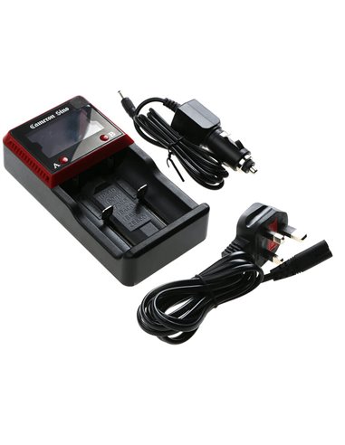 Mains Double Slot Charger for AA, AAA 18650 Charges NiMh & Lithium Ion Cells UK Plug