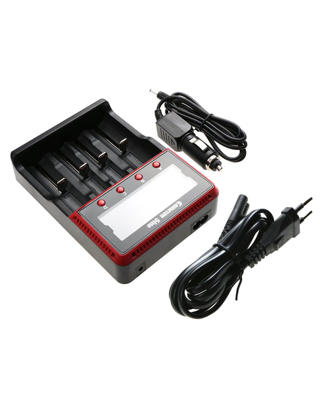Mains Four Slot Charger for AA, AAA 18650 Charges NiMh & Lithium Ion Cells Euro Plug