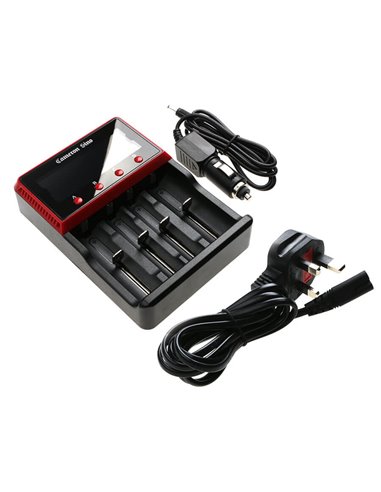 Mains Four Slot Charger for AA, AAA 18650 Charges NiMh & Lithium Ion Cells UK Plug