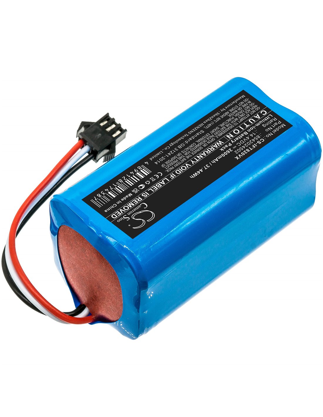 14.4V, 2600mAh, Li-ion Battery fits Infinuvo, Hovo 700, Hovo-700-1610, Hovo-700-1703, 37.44Wh