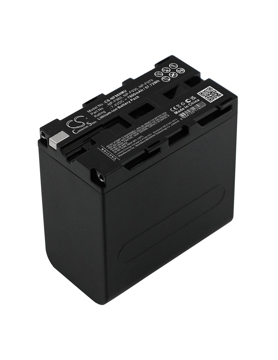 7.4V, Li-ion, 7800mAh, Battery fits Sound Devices, 633 Mixer, Pix 240i, 57.72Wh