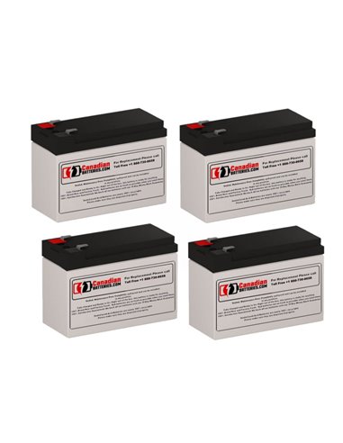 Batteries for Liebert Gxt2-2000rt120 - 2000va / 1400w UPS, 4 x 12V, 9Ah - 108Wh