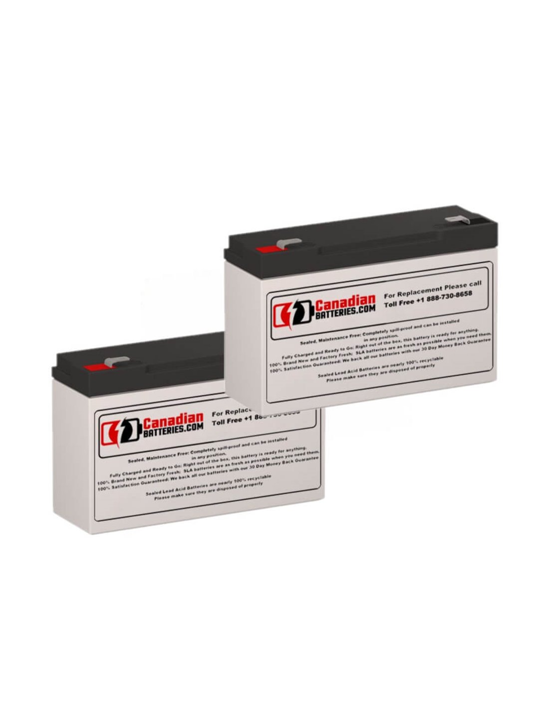 Batteries for Safe 250 UPS, 2 x 6V, 12Ah - 72Wh