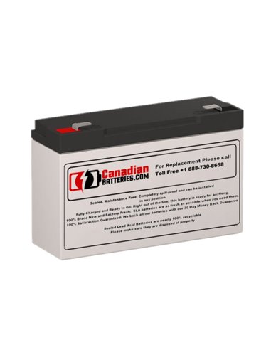 Battery for Powerware 1ub5736 S UPS, 1 x 6V, 12Ah - 72Wh
