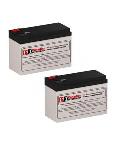 Batteries for Tripp Lite Smart1050slt V2 UPS, 2 x 12V, 7Ah - 84Wh