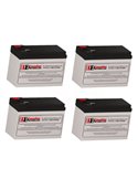 Batteries for Powerware Netups Se 1000 UPS, 4 x 12V, 7Ah - 84Wh