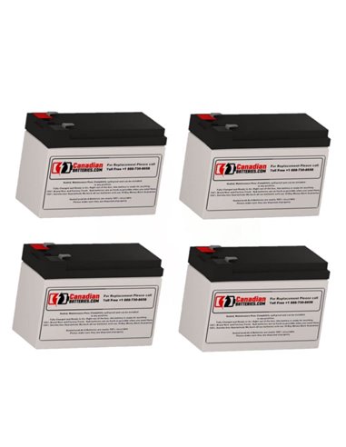 Batteries for Liebert Gxt2-500rt120 - 500va/350w UPS, 4 x 12V, 7Ah - 84Wh
